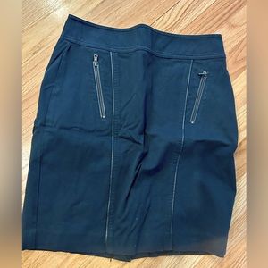 Black with leather piping Ann Taylor skirt